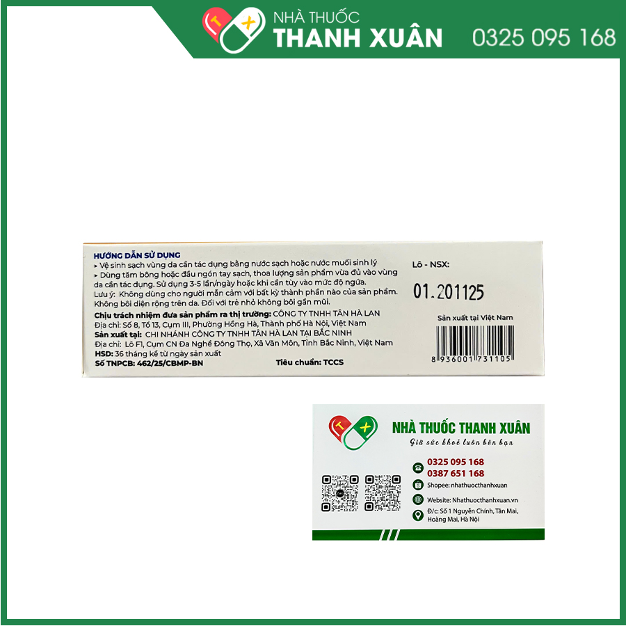 Dermakul kem bôi ngoài da giúp hỗ trợ dưỡng ẩm, kháng khuẩn, giảm kích ứng tại chỗ